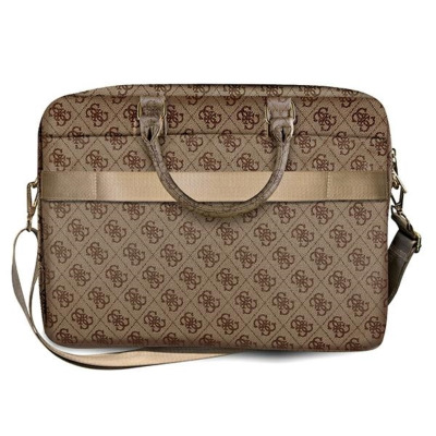 Torba na macbooka pro 15 Guess 4G Big Metal Logo Bag - brązowa