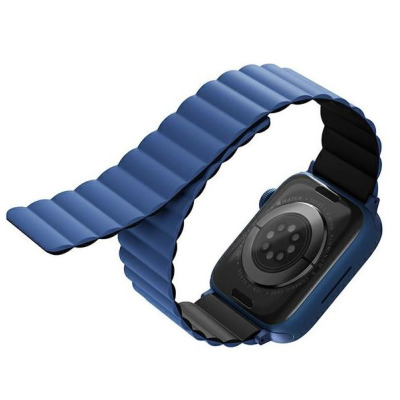 Pasek do Apple Watch 38/40/41 mm Uniq Revix dwukolorowy czarno - niebieski