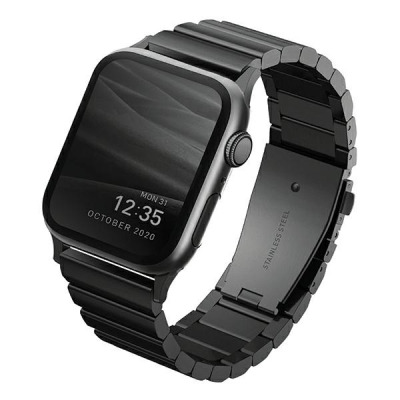 Bransoleta do Apple Watch 44/45/49 mm UNIQ Stainless Steel - czarna