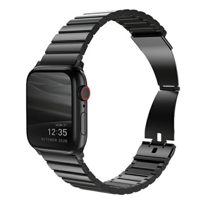 Bransoleta do Apple Watch 44/45/49 mm UNIQ Stainless Steel - czarna