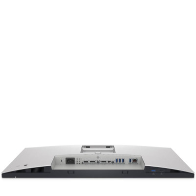 Tylny panel monitora Dell 27 4K UHD IPS z widocznym zestawem portów wejścia, wyjścia, gniazdem zasilania oraz dodatkowymi złączami USB na dolnej krawędzi.