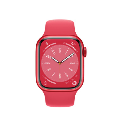 Apple Watch Series + Cellular 8 45mm aluminium w kolorze czerwony z paskiem sportowym w kolorze czerwony