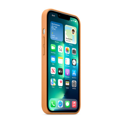 Etui do Apple iPhone 13 Naturalna skóra z MagSafe - Jasny Brąz