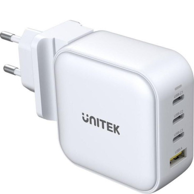 Ładowarka sieciowa Unitek GaN 3x USB-C 1x USB-A 100W - biała