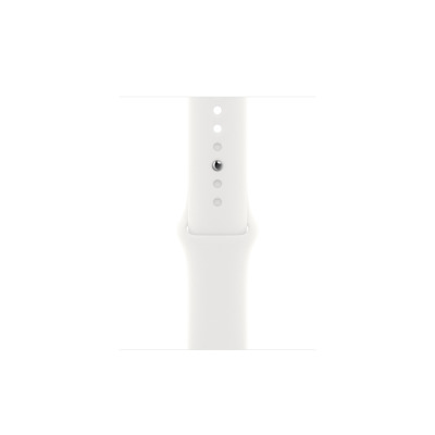 Apple Watch Series 8 + Cellular 41mm aluminium w kolorze srebrnym z paskiem sportowym w kolorze białym