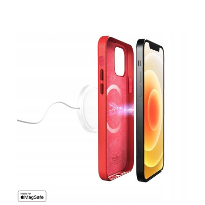 Etui do iPhone 12/12 Pro PURO SKY MAG  Skóra eco - czerwone