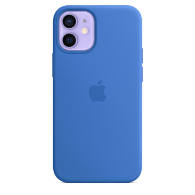 Akcesoria do iPhone Etui do Apple iPhone 12 mini Silicone Case z MagSafe blue