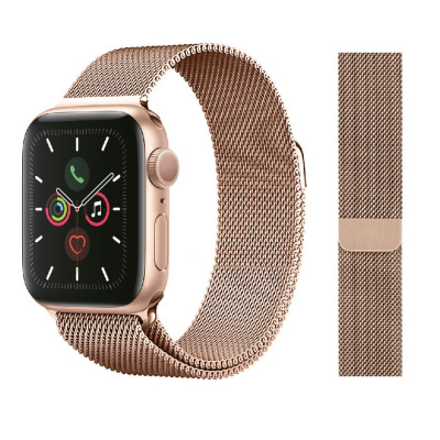 Bransoleta mediolańska Apple ze stali nierdzewnej do Apple Watch 44/45/49 mm - złota