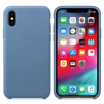 Etui do iPhone Xs Apple Leather Case - chabrowe