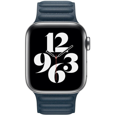 Apple pasek do Apple Watch 38/40/41 mm z karbowanej skóry rozmiar S/M - bałtycki błękit