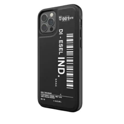 Etui do iPhone 12/12 Pro Diesel Moulded Case Barcode - czarne 