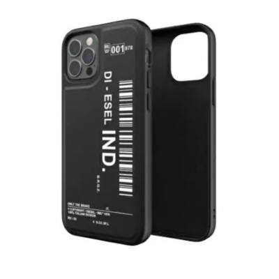 Etui do iPhone 12/12 Pro Diesel Moulded Case Barcode - czarne 