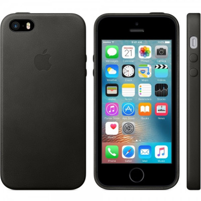 Etui do iPhone 5/5s/SE Apple Leather Case - czarne