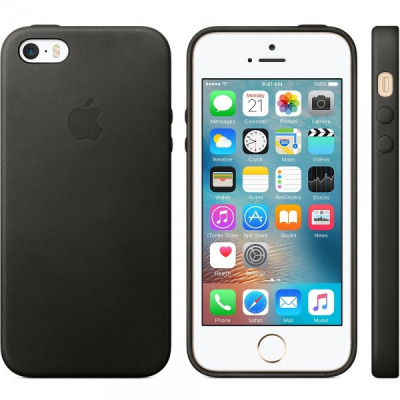 Etui do iPhone 5/5s/SE Apple Leather Case - czarne