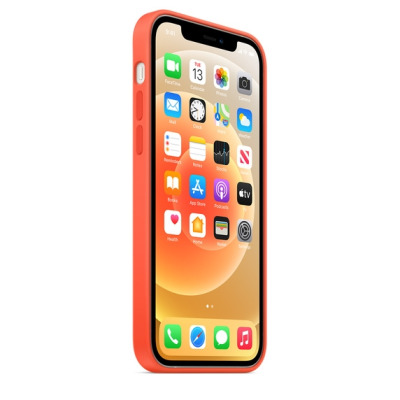 Etui do iPhone 12/12 Pro Apple Silicone Case z MagSafe - ele orange