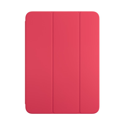 Arbuzowe etui Apple Smart Folio do iPada 10. generacji w widoku od frontu, prezentujące charakterystyczną trójdzielną konstrukcję składanej okładki.
