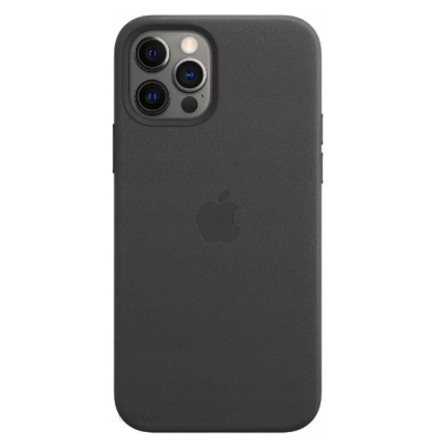 Etui iPhone 12/12 Pro Apple Leather Case z MagSafe - Czarne