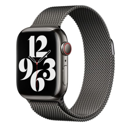 Branzoleta mediolańska Apple ze stali nierdzewnej do Apple Watch 38/40/41/42 mm - grafitowa