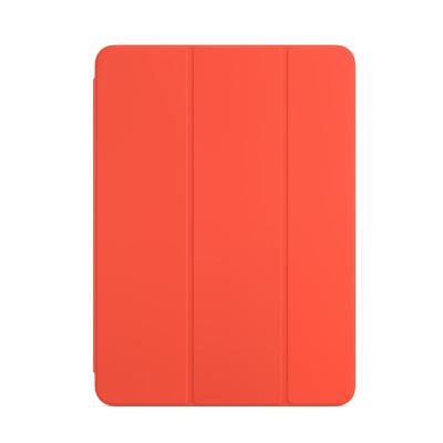 Etui Apple Smart Folio w kolorze elektryczna pomarańcza do iPad Air 4 i 5, widok na przednią część składanej okładki z charakterystycznymi trzema panelami.