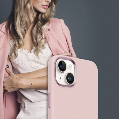 Etui do iPhone 15 Crong Color Cover LUX Magnetic różowe