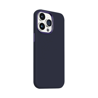 Etui do iPhone 15 Pro Crong Color Cover LUX Magnetic granatowe