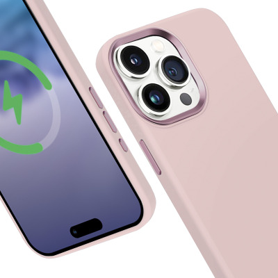 Etui do iPhone 15 Pro Crong Color Cover LUX Magnetic różowe