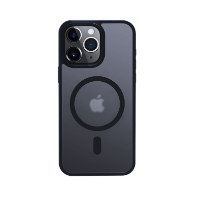 Etui do iPhone 15 Pro Max Crong Hybrid Frost MAG Cover granatowe