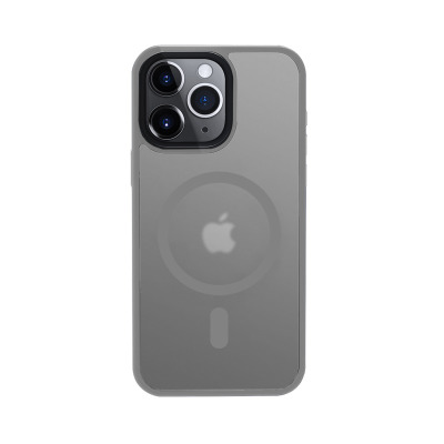 Etui do iPhone 15 Pro Max Crong Hybrid Frost MAG Cover szare
