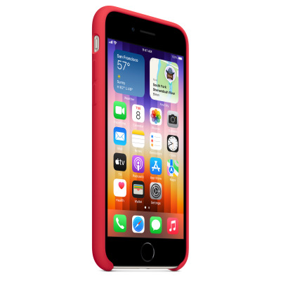 Etui do iPhone SE2 Applle Silicone Case - czerwony