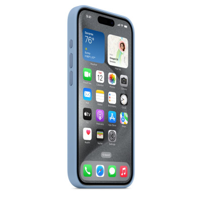 Etui do iPhone 15 Pro Apple Silicone MagSafe - Zimowy Błękit