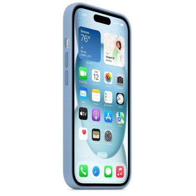 Etui do iPhone 15 Apple Silicone MagSafe - Zimowy Błękit