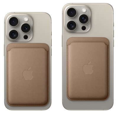 Portfel Apple z tkaniny FineWoven z MagSafe do iPhonea Find My - jasnobeżowy