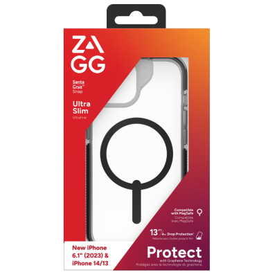 Etui iPhone 15 ZAGG Santa Cruz Snap MagSafe - przezroczyste