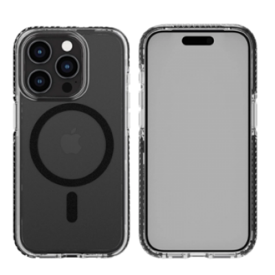 Etui do iPhone 15 Pro Max Tech21 Evo Clear/Black MagSafe przezroczyste