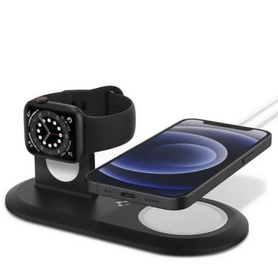 Stacja dokująca do Apple Watch oraz iPhone Spigen - czarna