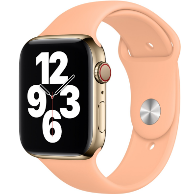 Apple Pasek 44 silikonowy w kolorze Cantaloupe - pomarańczowy