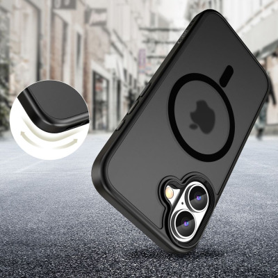 Etui do iPhone 16 Warszawa Tech-Protect MagMat MagSafe matte black - czarne