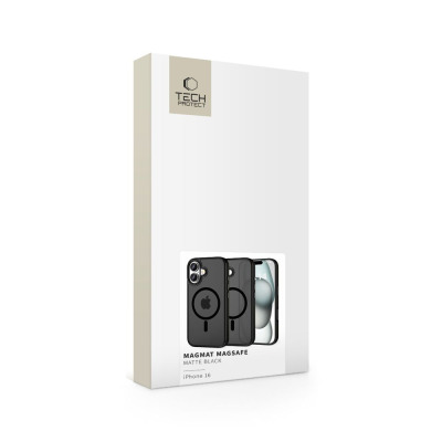 Etui do iPhone 16 Rzeszów Tech-Protect MagMat MagSafe matte black - czarne