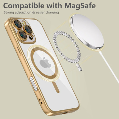 Etui do iPhone 16 Pro Kraków Tech-Protect MagFlex MagSafe clear gold - przezroczyste
