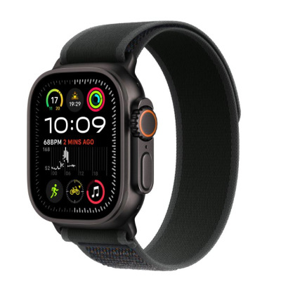 Apple Watch Ultra 2 49mm + Cellular tytan czarny z opaską Trail w kolorze czarnym - M/L 