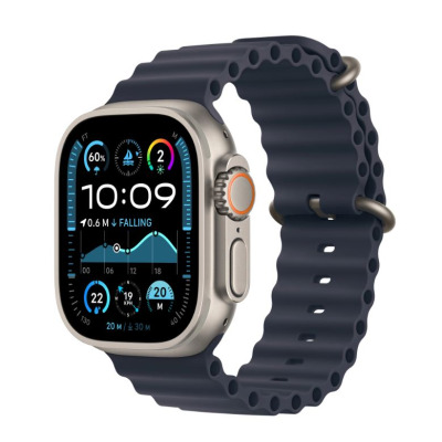 Apple Watch Ultra 2 49mm + Cellular tytan czarny z paskiem Ocean w kolorze granatu