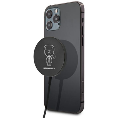 Ładowarka indukcyjna Karl Lagerfeld Iconic Full Body 15W MagSafe - czarna