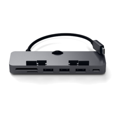 Przejściówka Satechi Type-C Clamp Hub Pro Space Grey do iMac - srebrny
