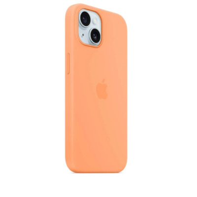 Etui do iPhone 15 Apple Silicone Case z MagSafe - pomarańczowe 