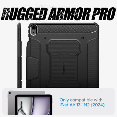 Etui do iPad Air 13 2024 Spigen Rugged Armor Pro - czarne