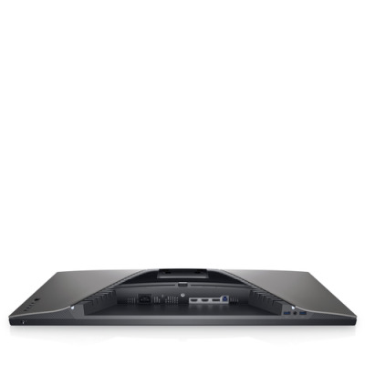 Widok tylnego panelu monitora Dell G3223QE w kolorze czarnym z widocznymi portami HDMI, DisplayPort, USB oraz gniazdem zasilania w dolnej części obudowy.