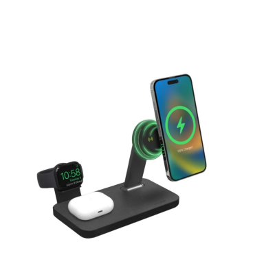 Ładowarka Indukcyjna Mophie snap+ 3w1 MagSafe - czarny