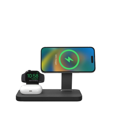 Ładowarka Indukcyjna Mophie snap+ 3w1 MagSafe - czarny