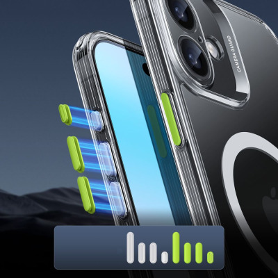 Etui do iPhone 16 Magsafe ESR Classic Pro Halolock MS Clear - przezroczyste