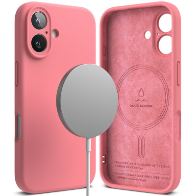Etui do iPhone 16 Ringke Silicone MagSafe pink - różowe